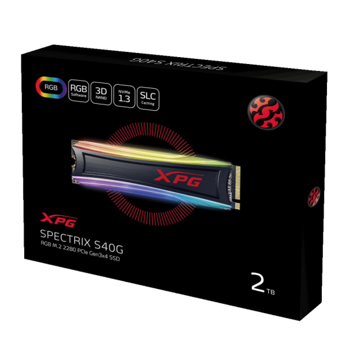 SSD ADATA XPG S40G 2TB M2 PCIe RGB